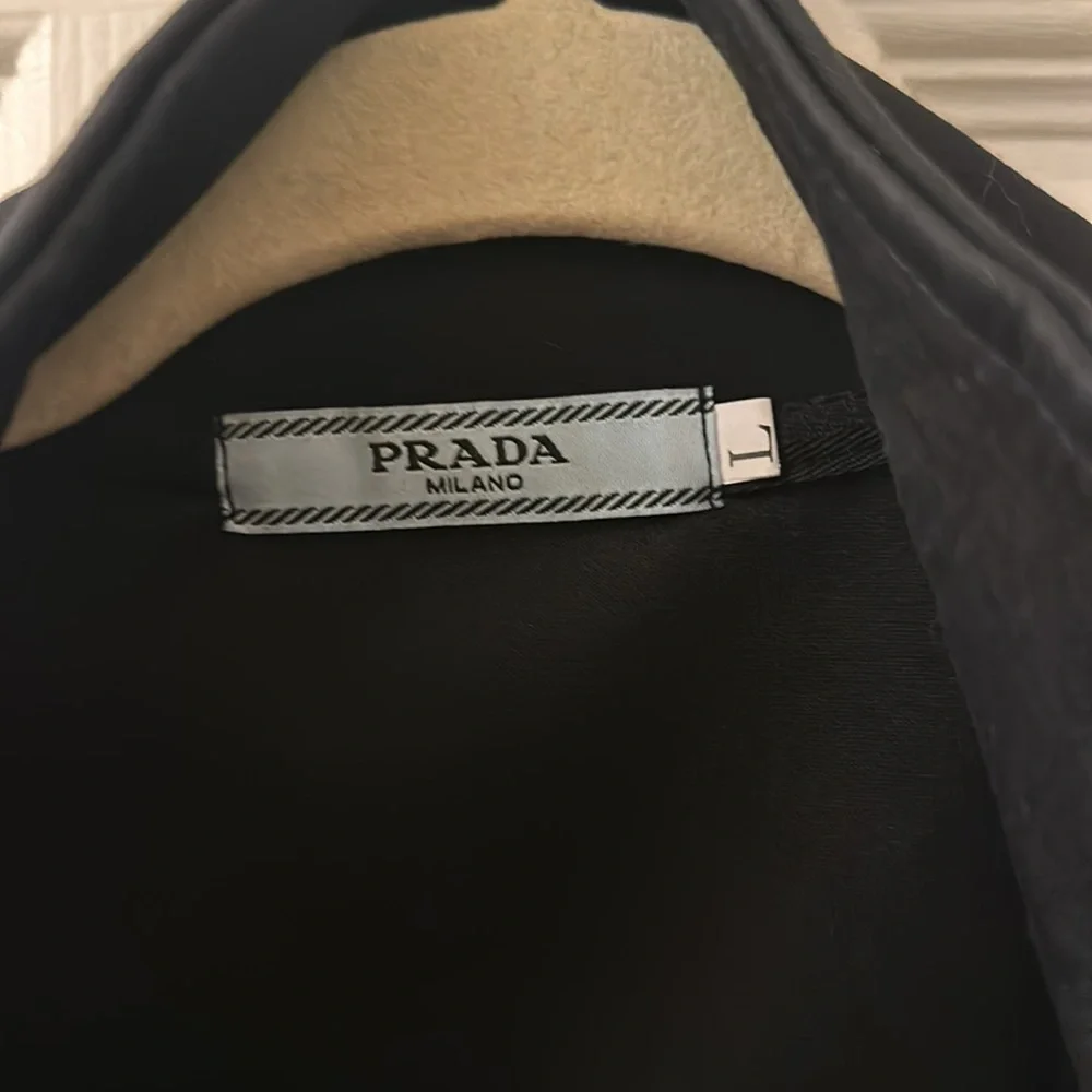 Prada Black Track Jacket with White Logo Tape - Picture 5 of 6